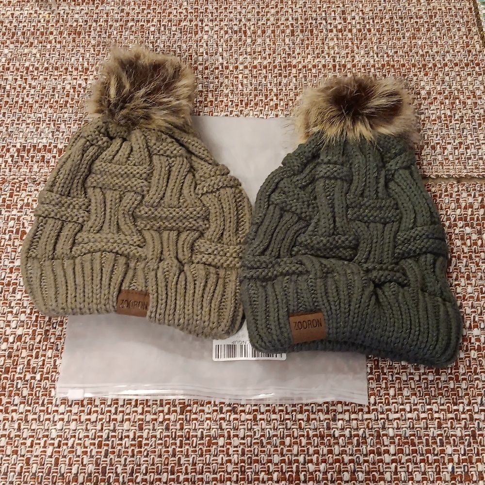 New ZOORONā Chunky Green & Khaki Horizontal And VerticalāPatternāNew